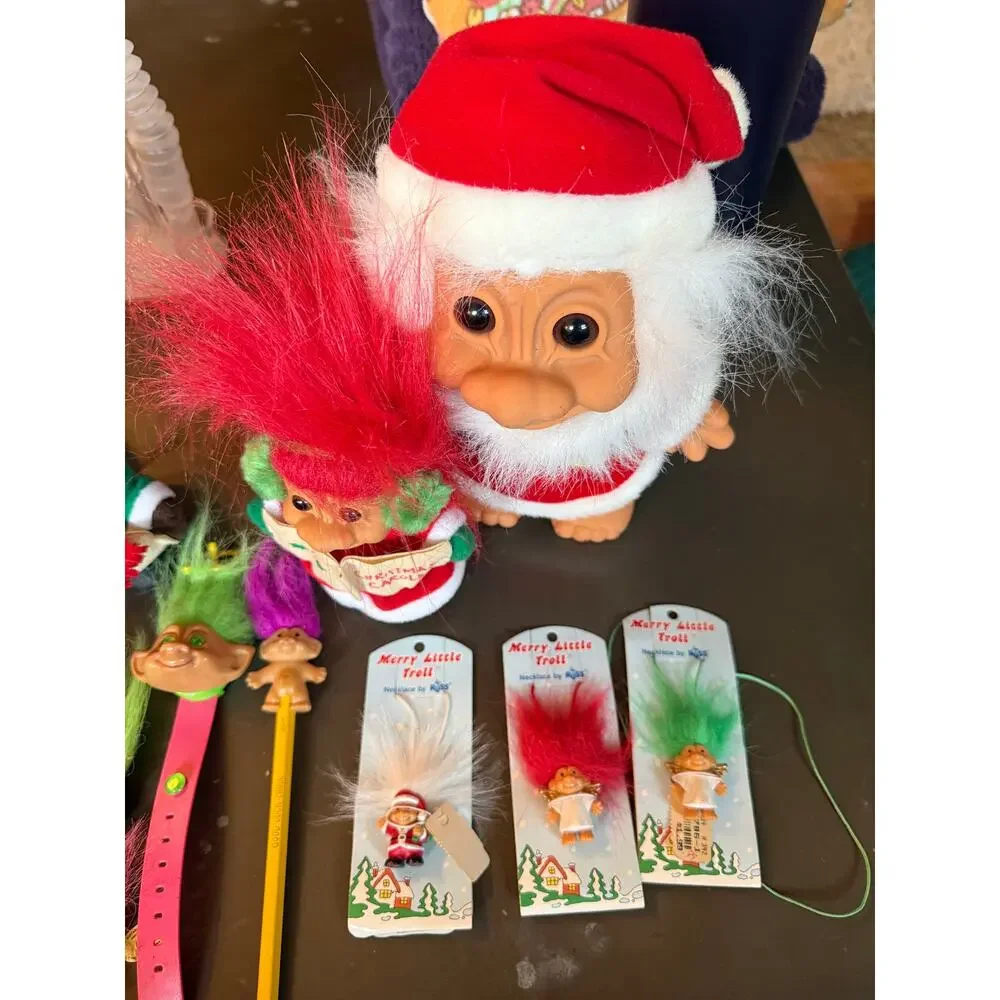 13 Vintage Russ Troll Christmas Dolls Santa Mrs Clause Carolers Large 8